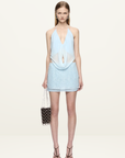 Bec + Bridge Solon Halter Top in Blue Frost