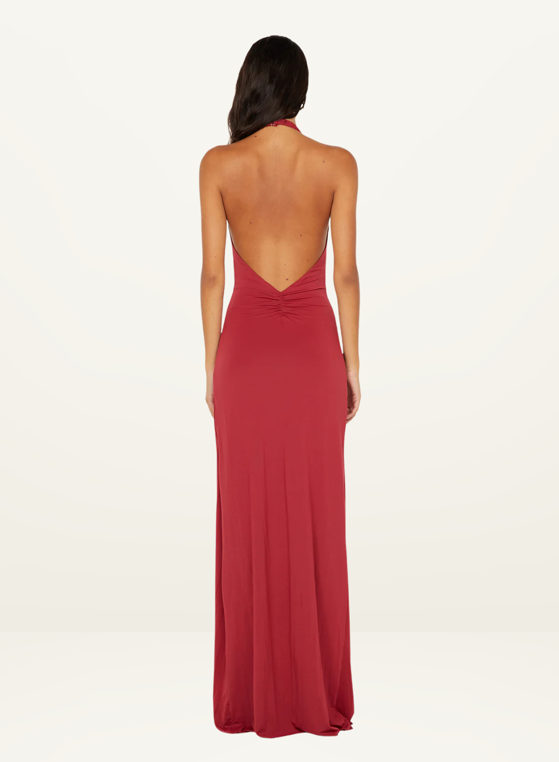 Bec + Bridge Susie Plunge Maxi Dress in Cherry