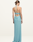 Bec + Bridge Xanthi V Neck Maxi Dress in Bermuda Blue