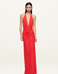 Bec + Bridge Xanthi V Neck Maxi Dress in Flame