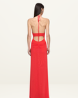 Bec + Bridge Xanthi V Neck Maxi Dress in Flame