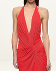 Bec + Bridge Xanthi V Neck Maxi Dress in Flame