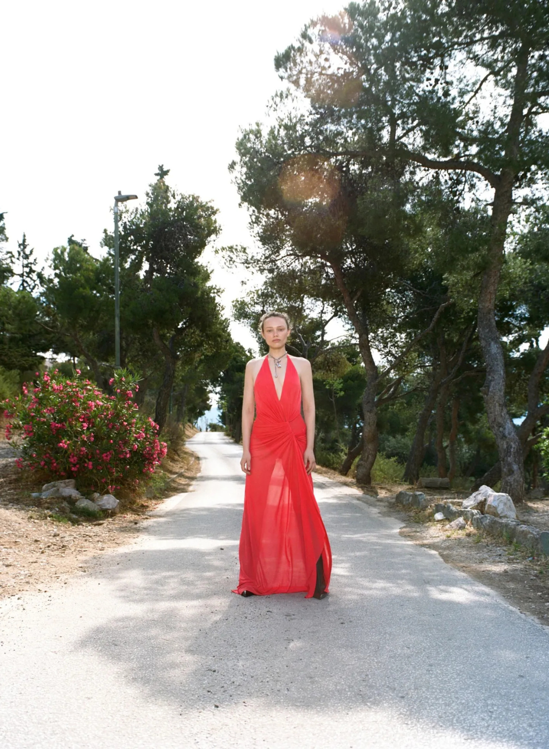 Bec + Bridge Xanthi V Neck Maxi Dress in Flame