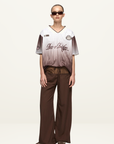 Bec + Bridge Zelia Jersey T-Shirt in Bitter Chocolate Ombre