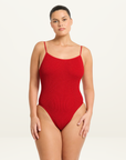 Bond-Eye Low Palace One Piece in Baywatch Red