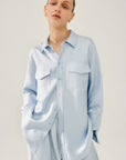 Boyfriend Shirt SKY BLUE Silk Laundry-Silk Laundry-Frolic Girls