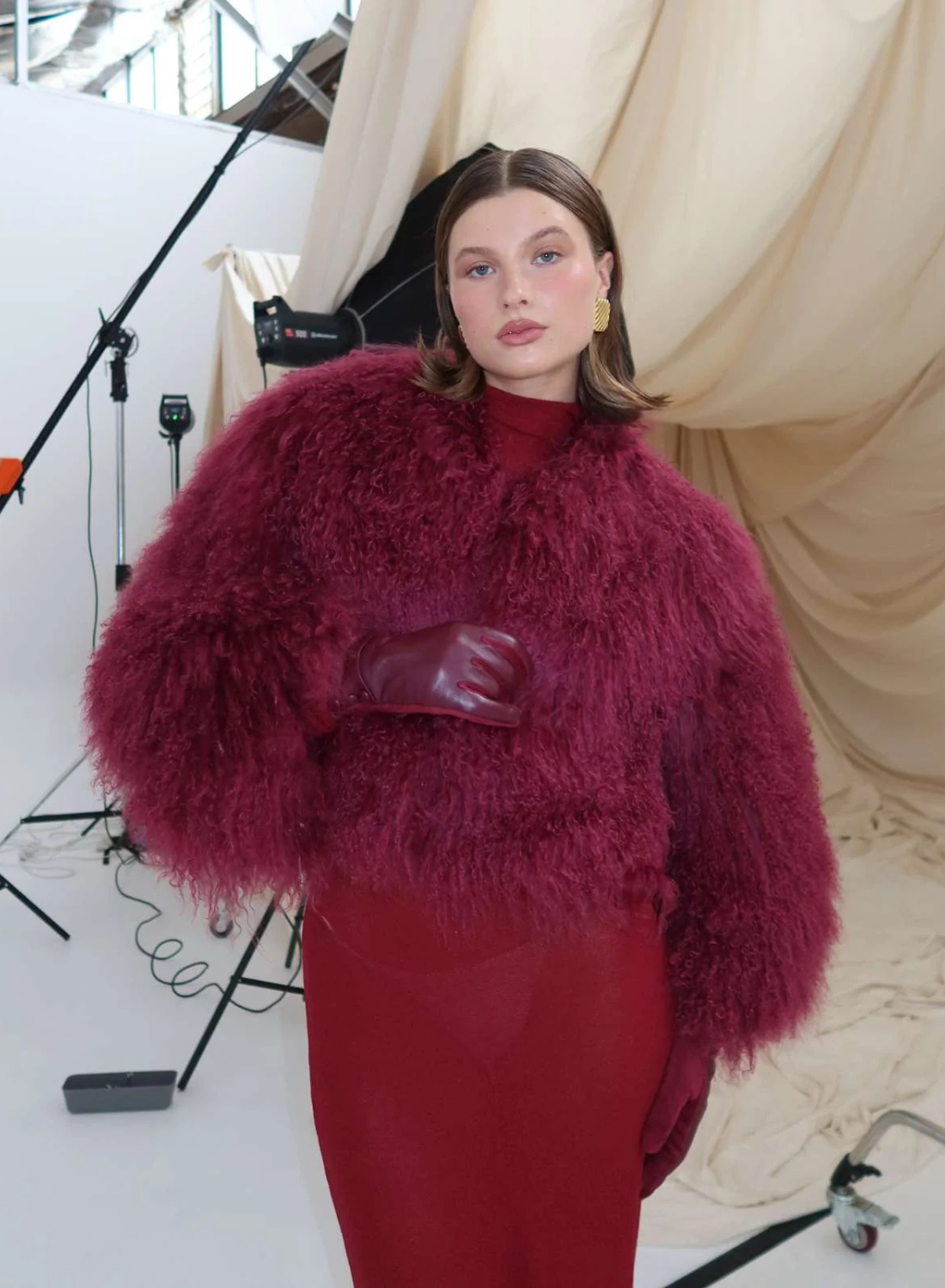 Bubish Georgina Jacket in Cherry Red