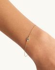 By Charlotte 14k Solid Gold Evil Eye Bracelet in GOLD