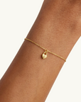 By Charlotte Crystal Lotus Heart Padlock Bracelet in GOLD