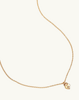 By Charlotte Crystal Lotus Heart Padlock Necklace in GOLD