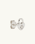 By Charlotte Crystal Lotus Heart Padlock Stud Earrings in SILVER