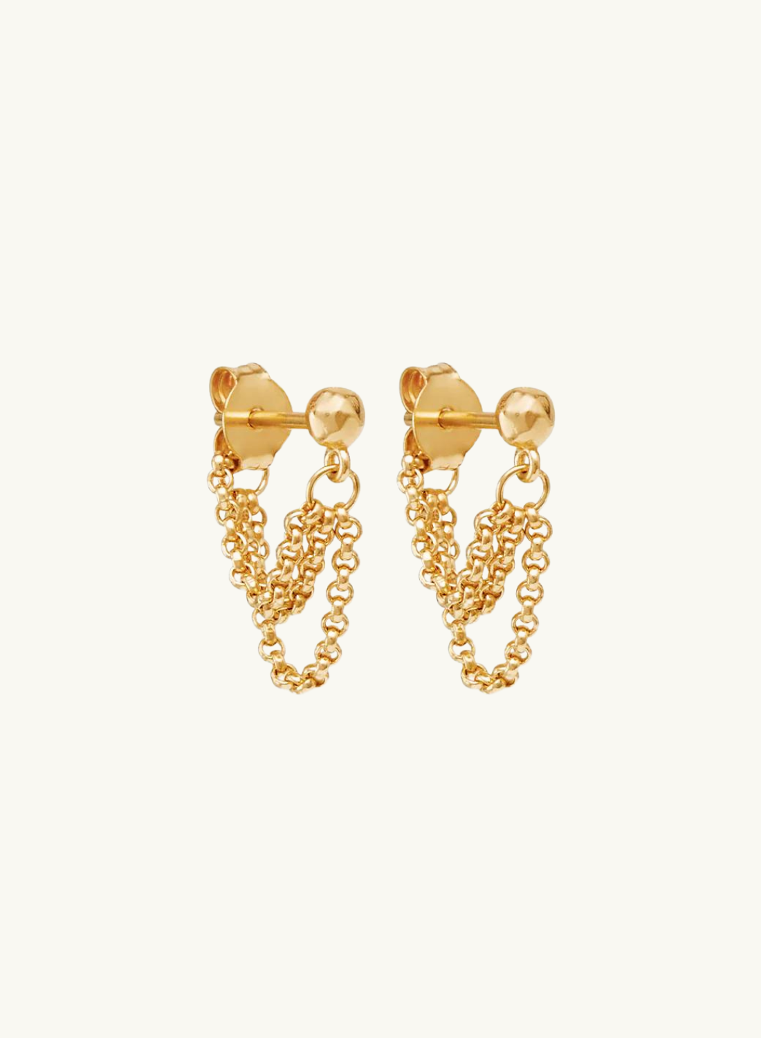 Karma Chain Stud Earrings GOLD By Charlotte-By Charlotte-Frolic Girls