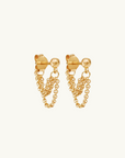 Karma Chain Stud Earrings GOLD By Charlotte-By Charlotte-Frolic Girls