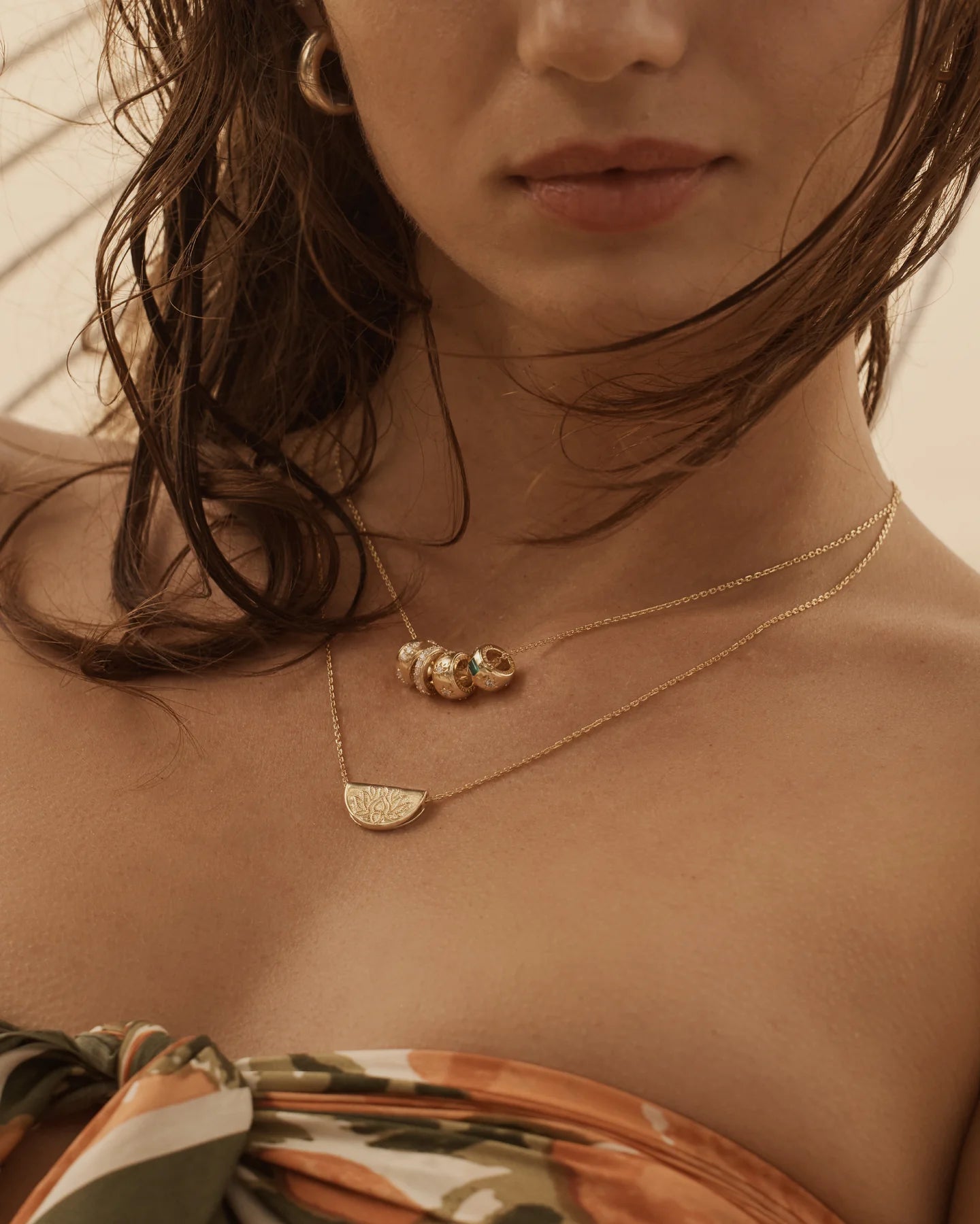 By Charlotte Lotus Short Necklace in GOLD