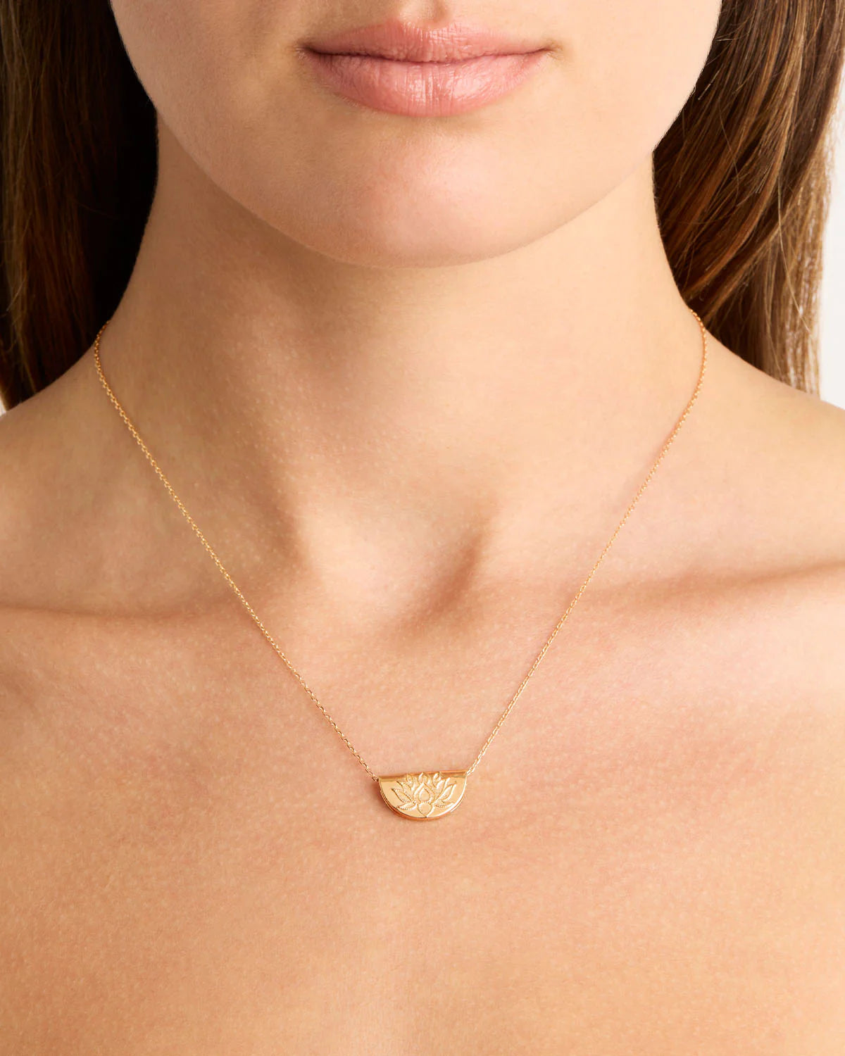 By Charlotte Lotus Short Necklace in GOLD