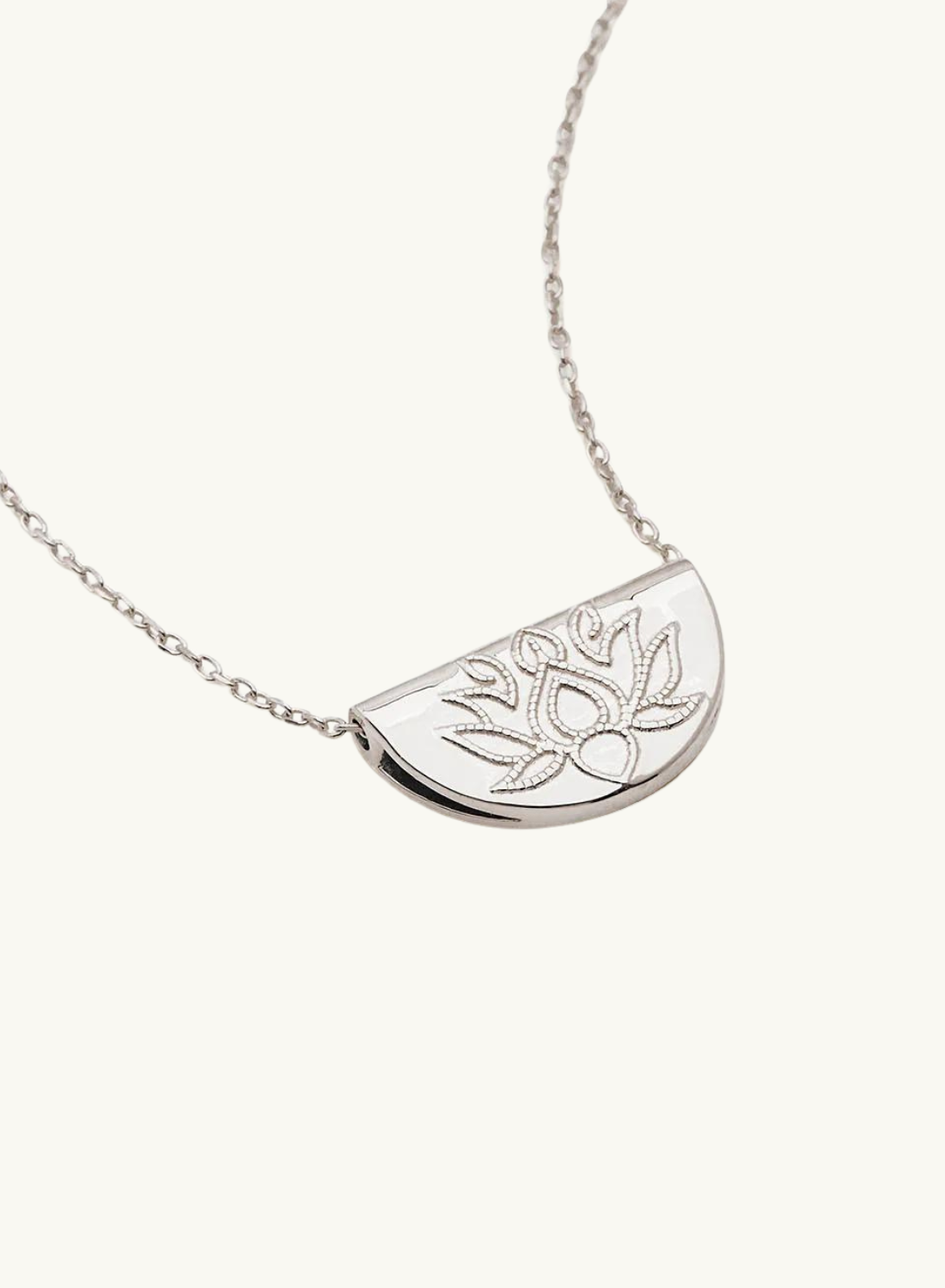 Lotus Short Necklace SILVER by Charlotte-By Charlotte-Frolic Girls