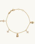 By Charlotte Love Unlocked Charm Bracelet in GOLD