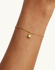 By Charlotte Promise Of Us Lotus Padlock Bracelet in GOLD