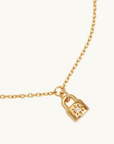 By Charlotte Promise Of Us Lotus Padlock Bracelet in GOLD