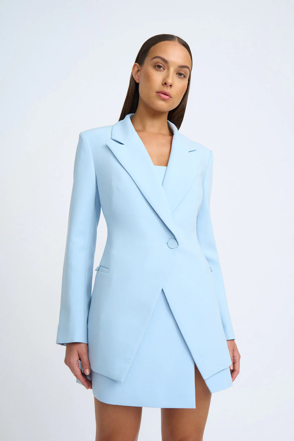 Celia Cinched Blazer POWDER BLUE By Johnny-By Johnny-Frolic Girls