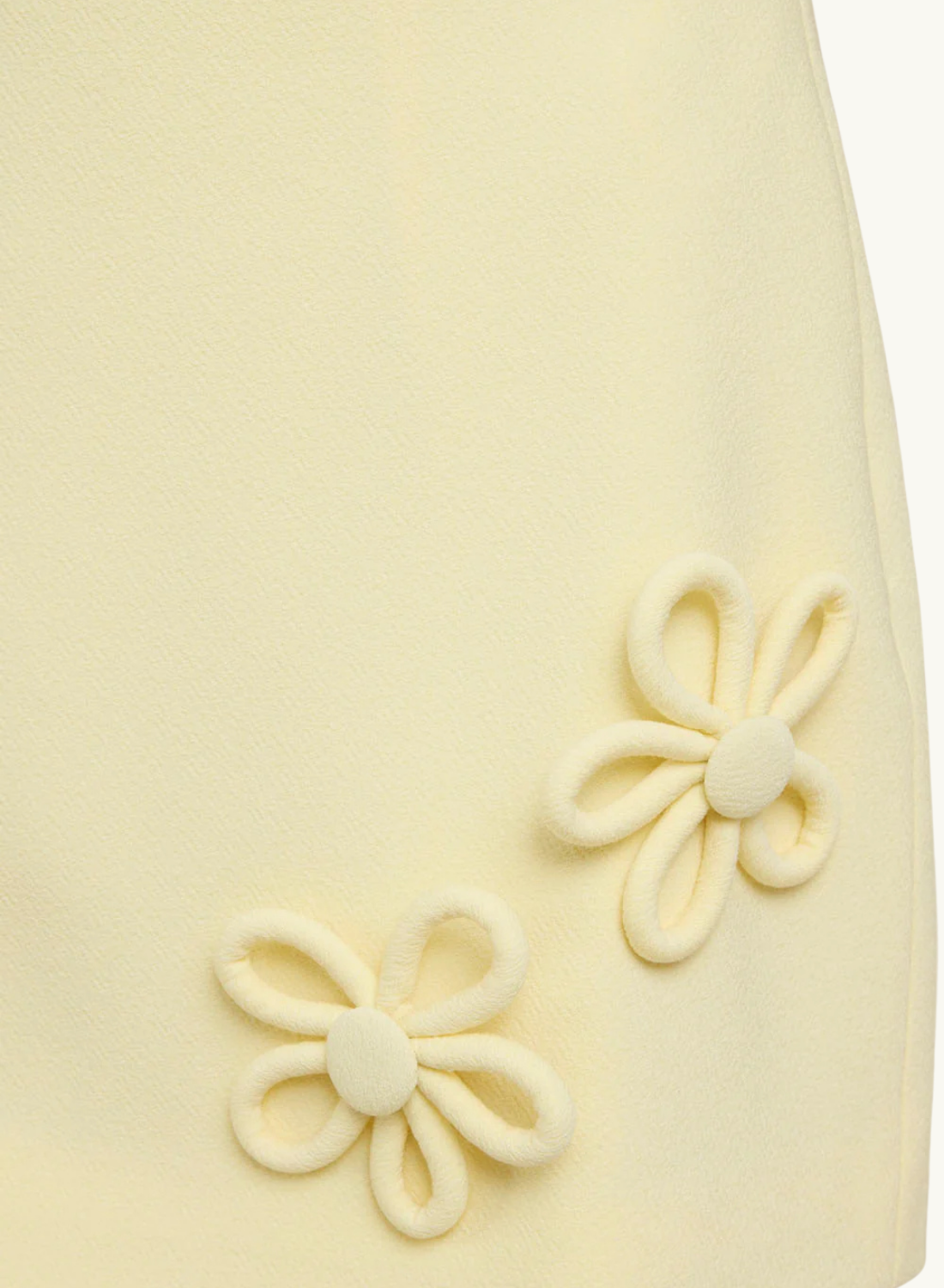 By Johnny Citrine Mini Skirt in Lemon