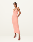 By Johnny Eco Bead Knit Midi Dress in PEACH-By Johnny-Frolic Girls