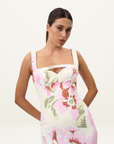 Eden Floral Square Neck Dress in PINK PRINT By Johnny-By Johnny-Frolic Girls