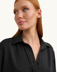 By Johnny Margot Mini Shirt Dress in BLACK