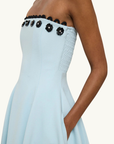 By Johnny Oceana Strapless Dress in Blue Black