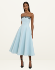 By Johnny Oceana Strapless Dress in Blue Black