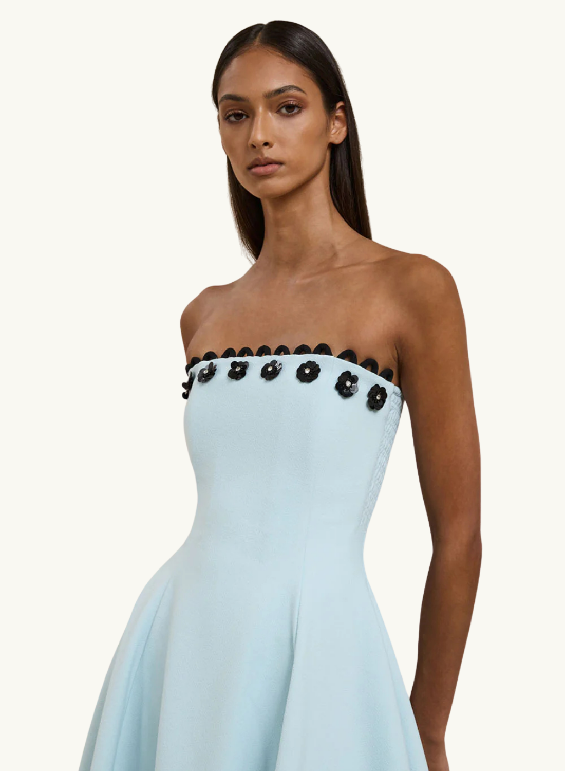 By Johnny Oceana Strapless Dress in Blue Black