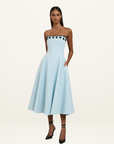 By Johnny Oceana Strapless Dress in Blue Black