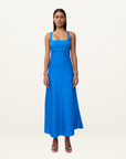 By Johnny Soleil Pipe Midi Dress in AZURE BLUE-By Johnny-Frolic Girls