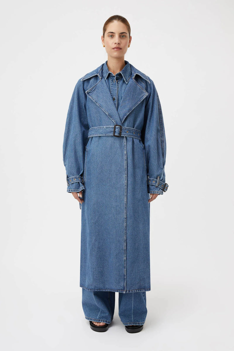 Bea Denim Trench Coat CLASSIC BLUE Camilla and Marc-Camilla and Marc-Frolic Girls