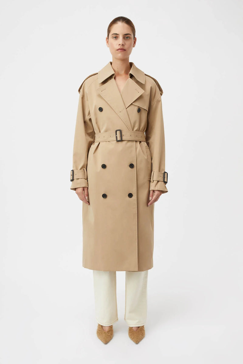 Evans Classic Mid Length Trench Coat SAND from Camilla and Marc-Camilla and Marc-Frolic Girls