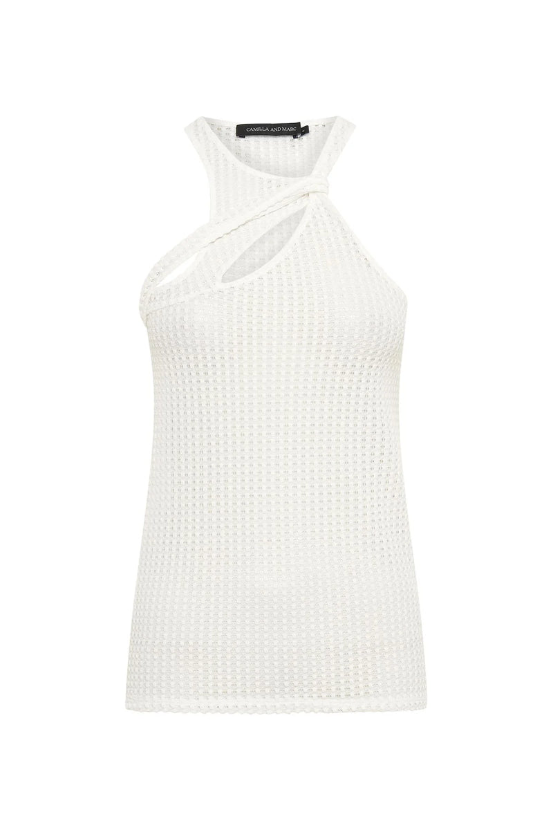 Atlas Textured Twist Tank SOFT WHITE Camilla and Marc-Camilla and Marc-Frolic Girls