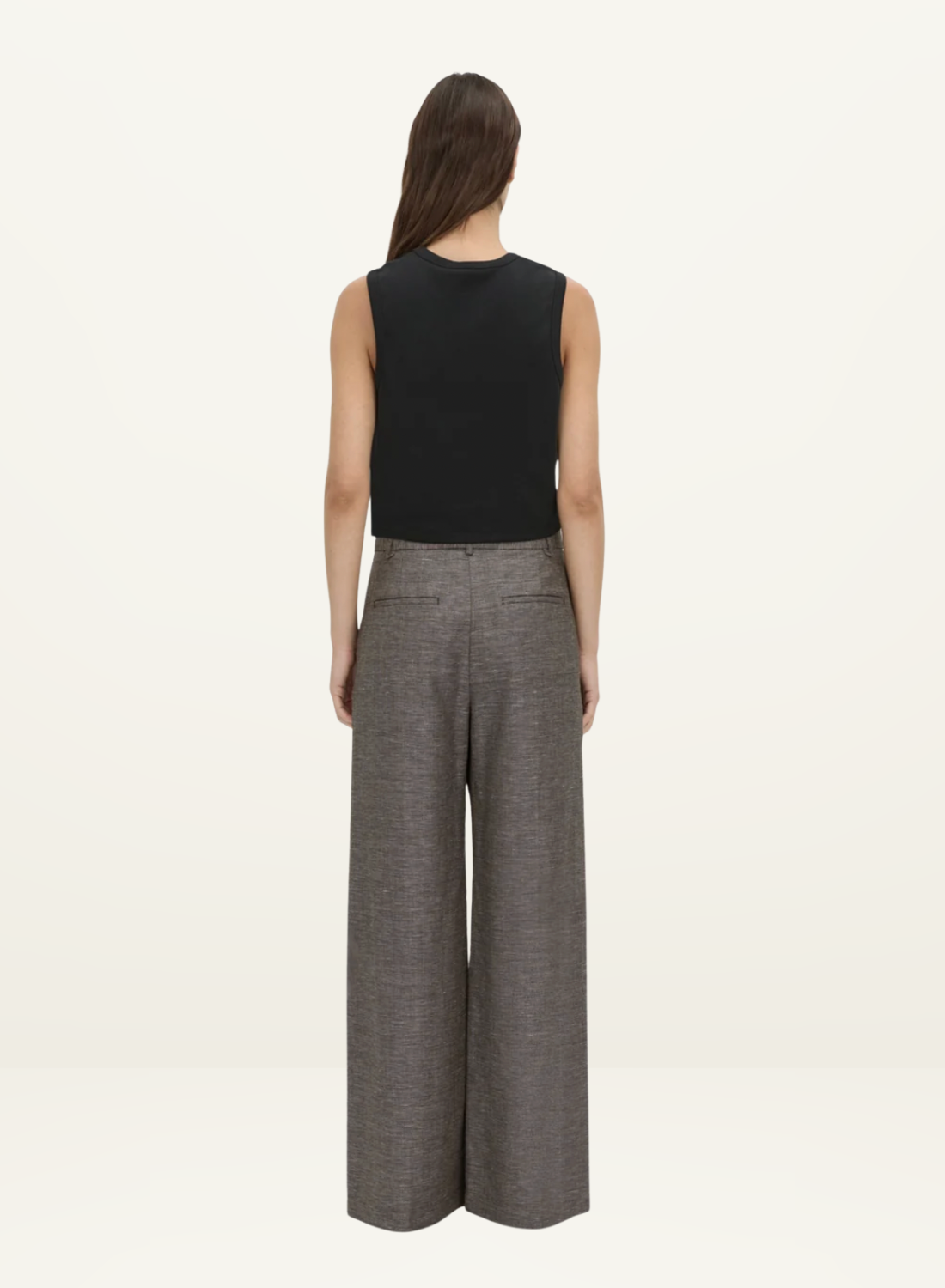 Camilla and Marc Alba Crop Rib Tank in Black