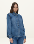 Camilla and Marc Caden Denim Shirt in Dark Classic Blue