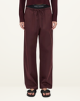 Camilla and Marc Dia Elastic Detail Pant in Burgundy