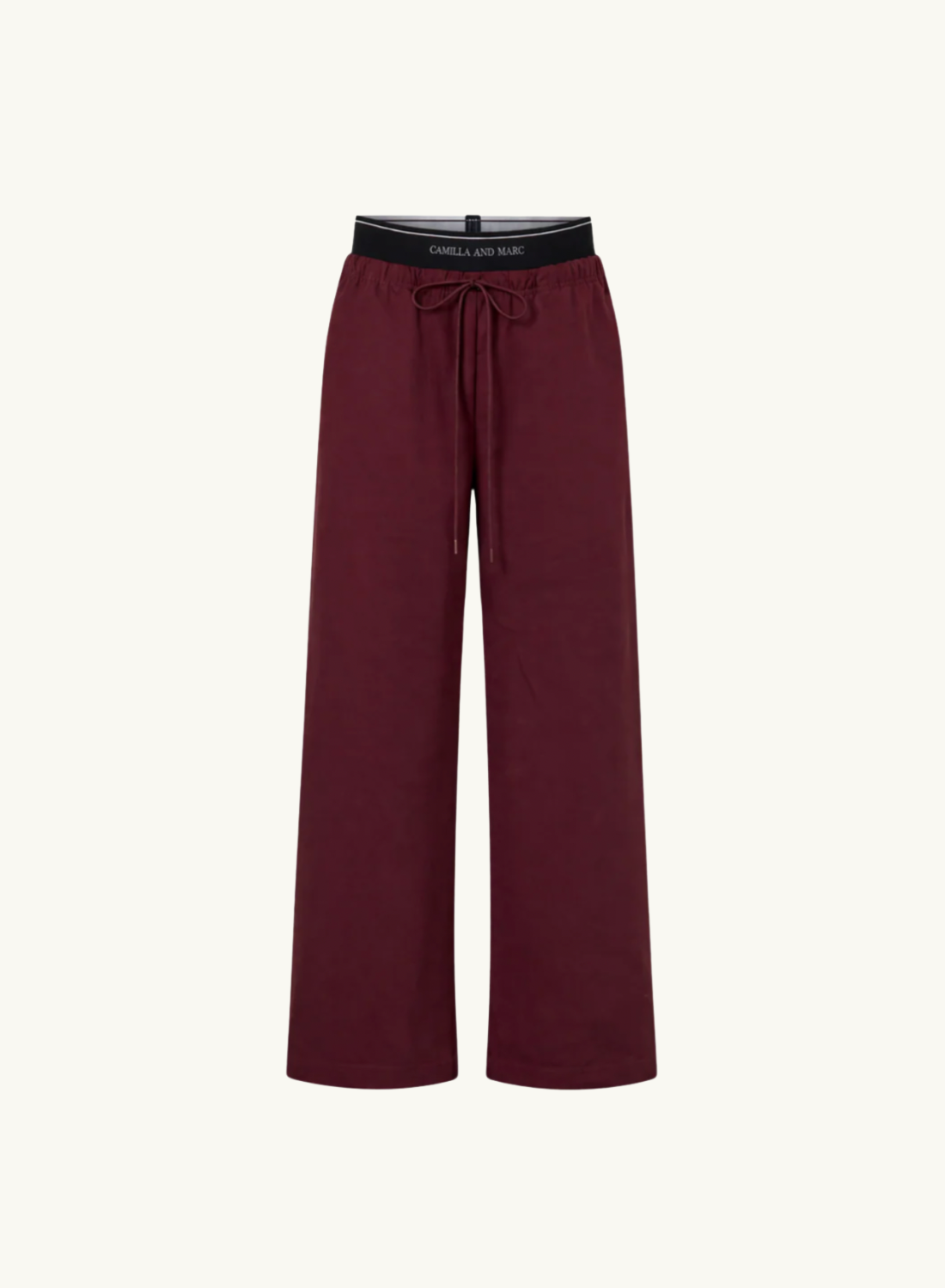 Camilla and Marc Dia Elastic Detail Pant in Burgundy