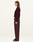 Camilla and Marc Dia Elastic Detail Pant in Burgundy