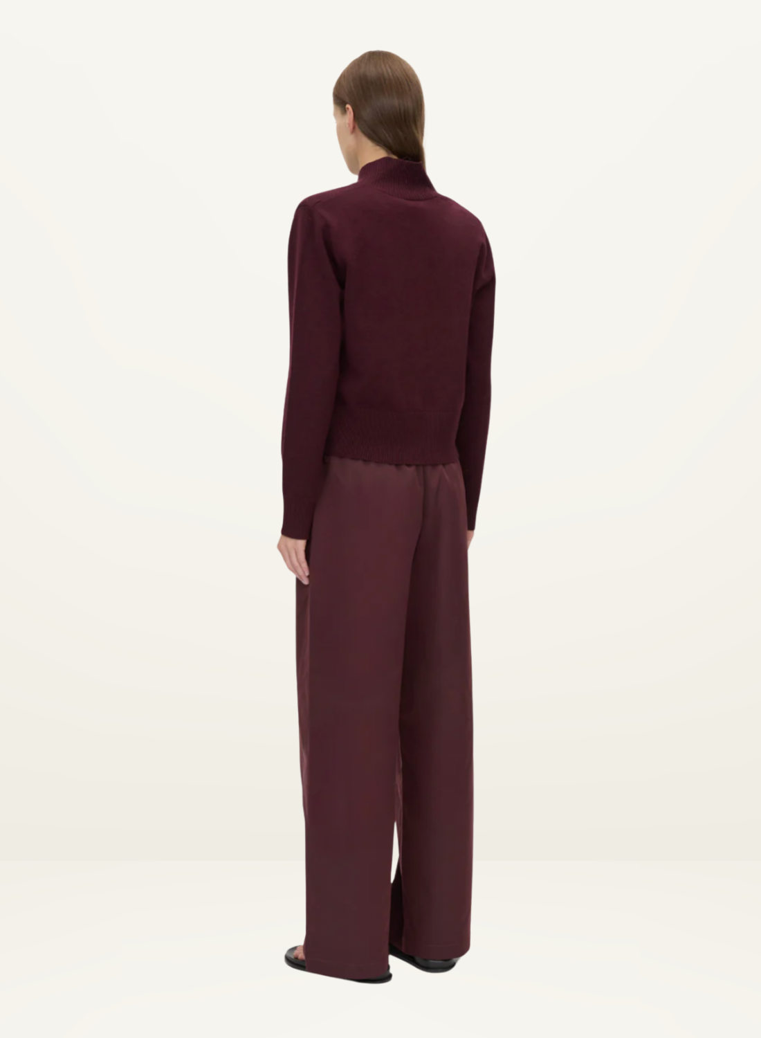 Camilla and Marc Dia Elastic Detail Pant in Burgundy