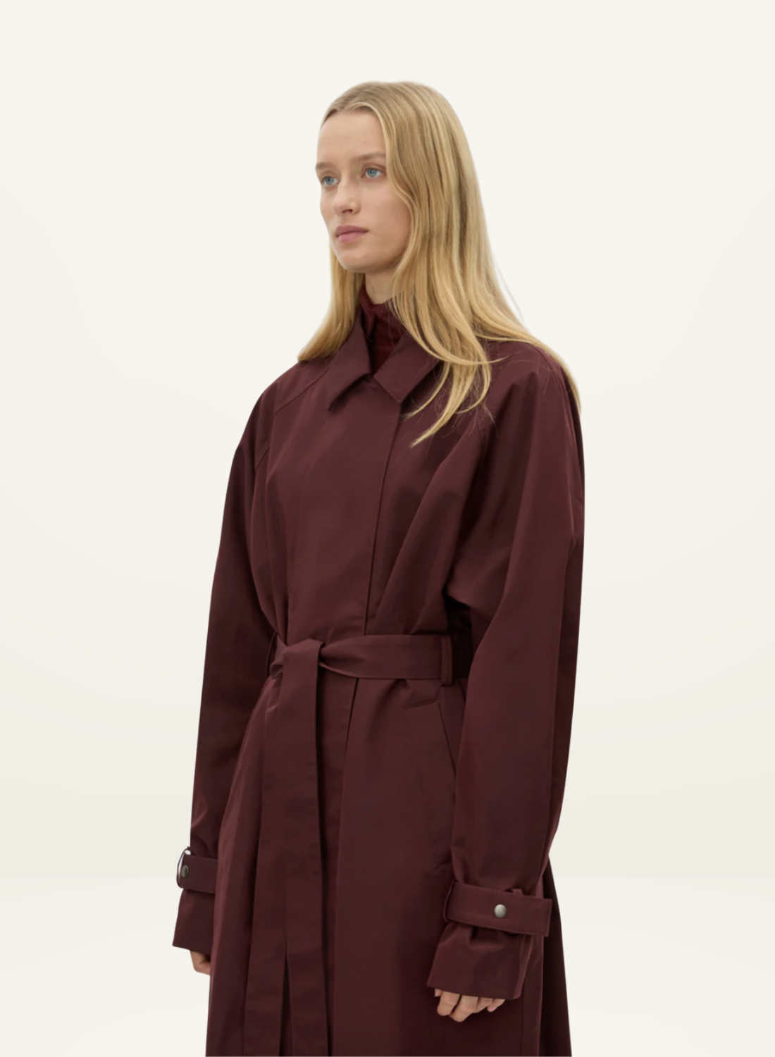Camilla and Marc Dia Trench Coat in Burgundy