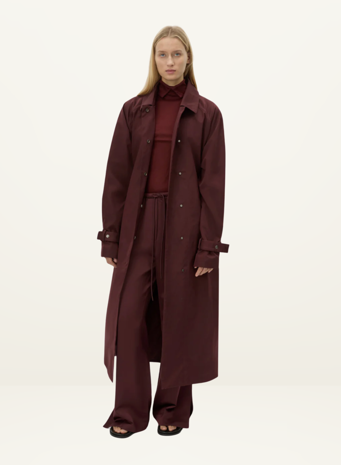 Camilla and Marc Dia Trench Coat in Burgundy