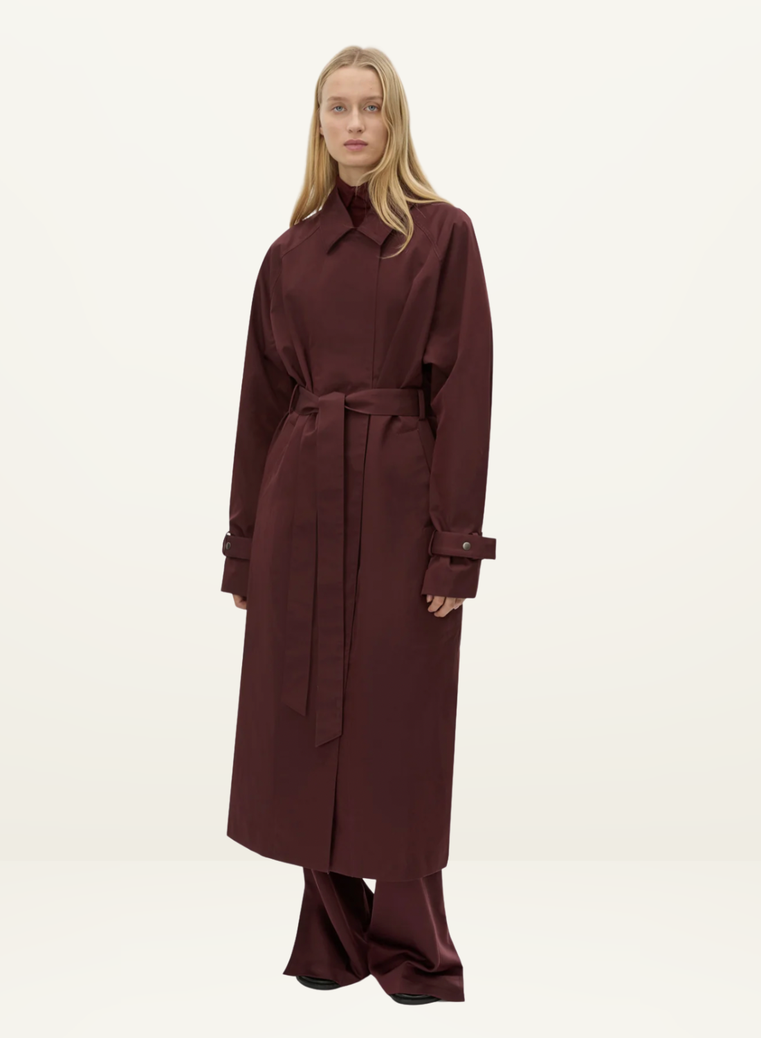 Camilla and Marc Dia Trench Coat in Burgundy