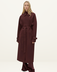 Camilla and Marc Dia Trench Coat in Burgundy