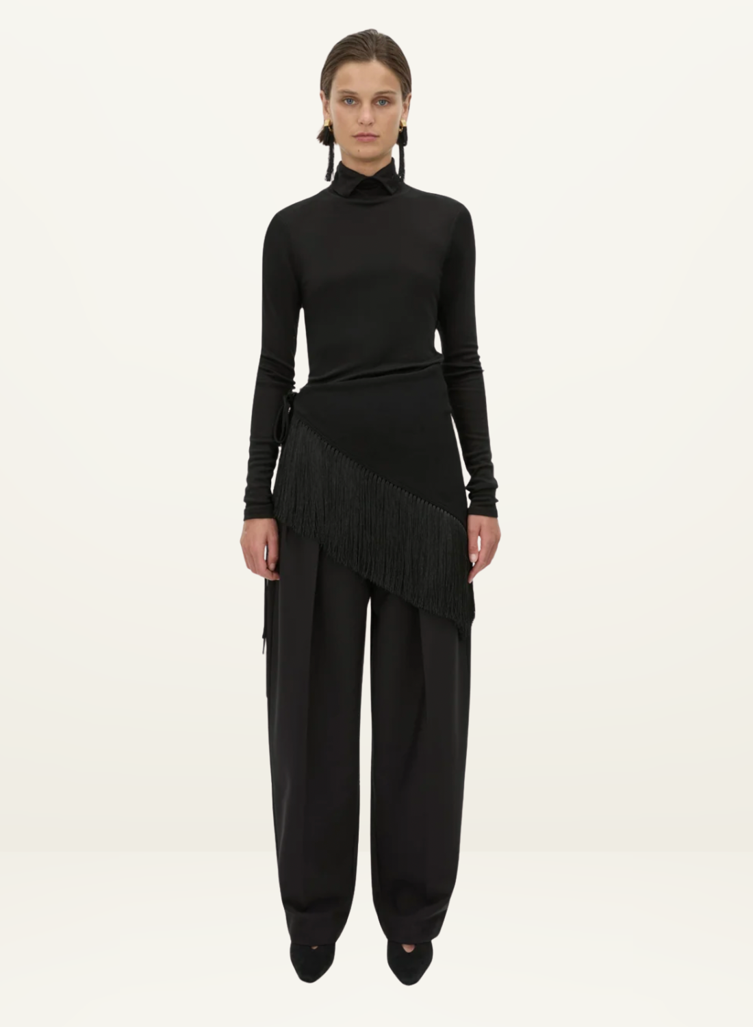 Camilla and Marc Dune Scarf Top in Black
