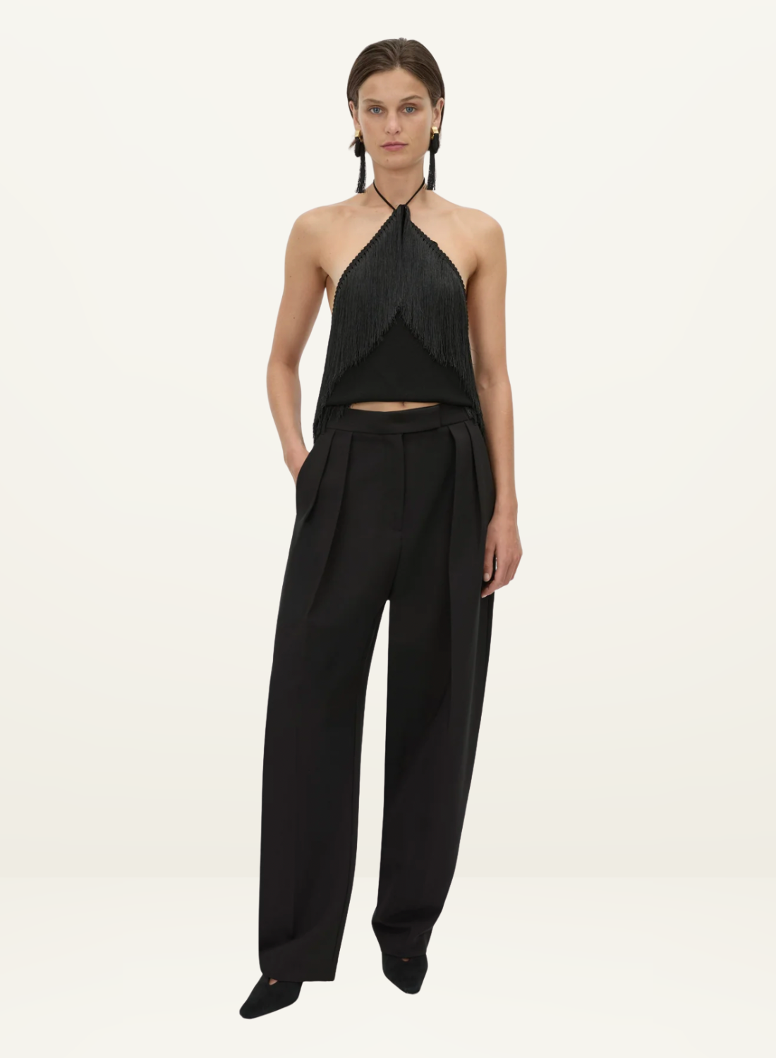 Camilla and Marc Dune Scarf Top in Black