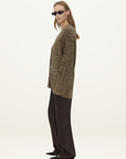 Camilla and Marc Hal Knit Boyfriend Cardigan in Honey/Black
