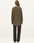 Camilla and Marc Hal Knit Boyfriend Cardigan in Honey/Black